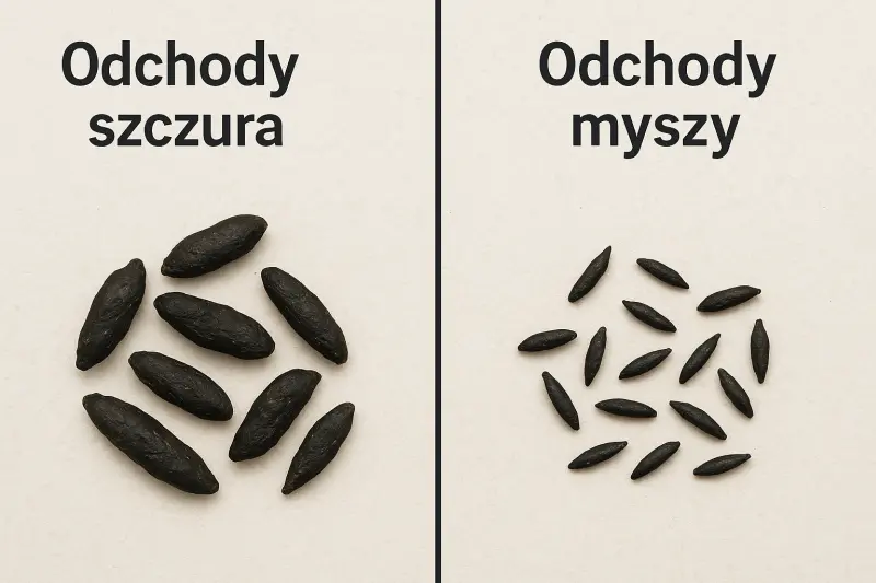 Odchody Szczura a odchody Myszy